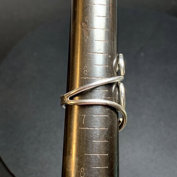 VTG Sterling Silver 925 Freeform Design Abstract Band 4.25mm Ring Size 6.25 - Picture 8 of 11